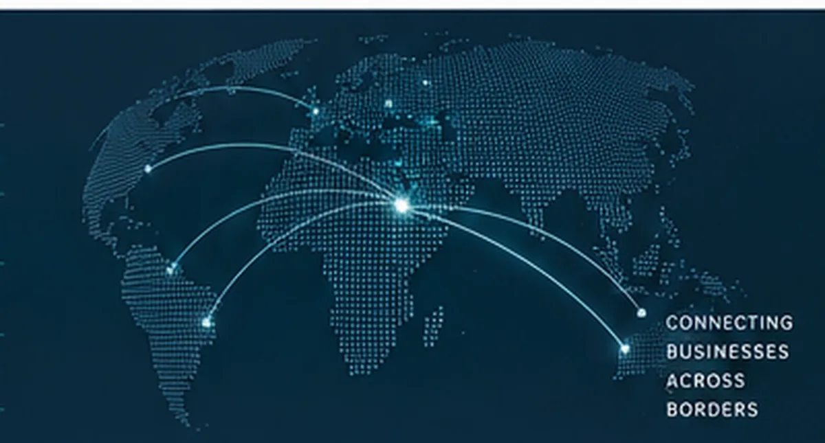Global trade network map